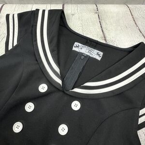 Hell Bunny Vixen‎ Women's Dress Black White Size Large